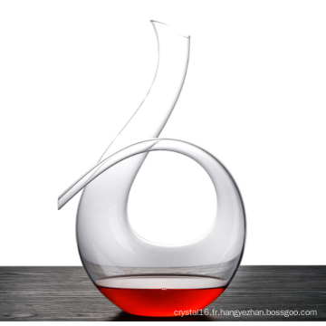Carafe en verre de vitrage à vin de cygne en cristal sans plomb